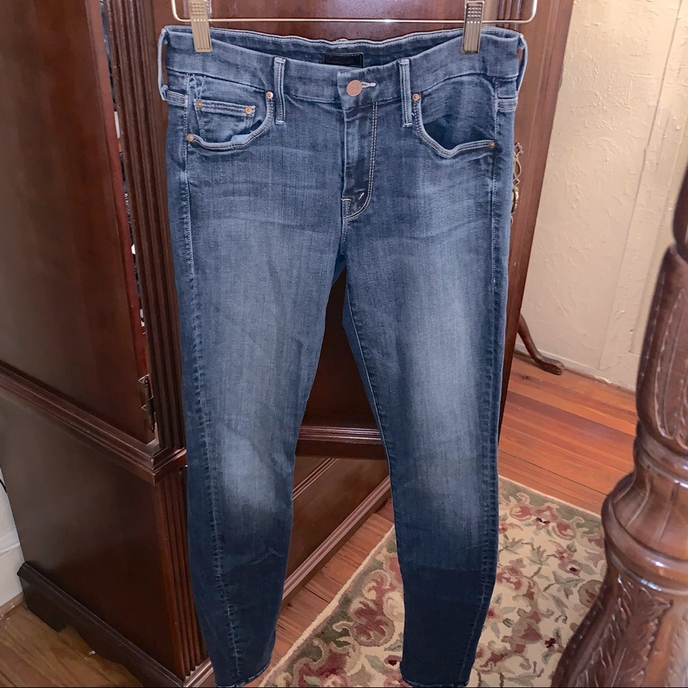 MOTHER Women's Dark Blue Jeans